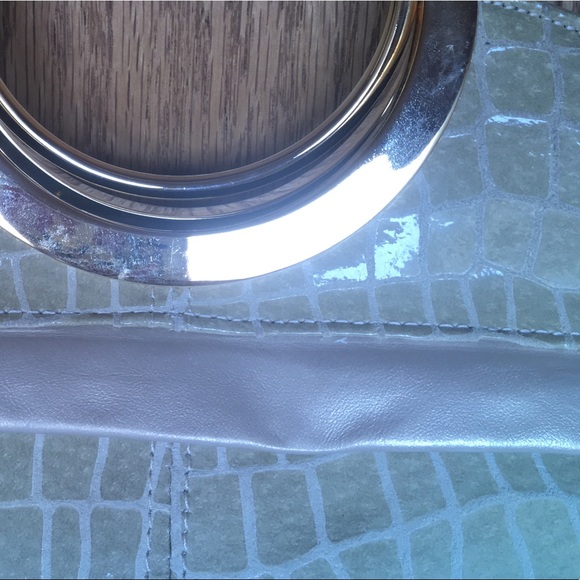 Vintage alligator print leather handbag - Picture 2 of 10